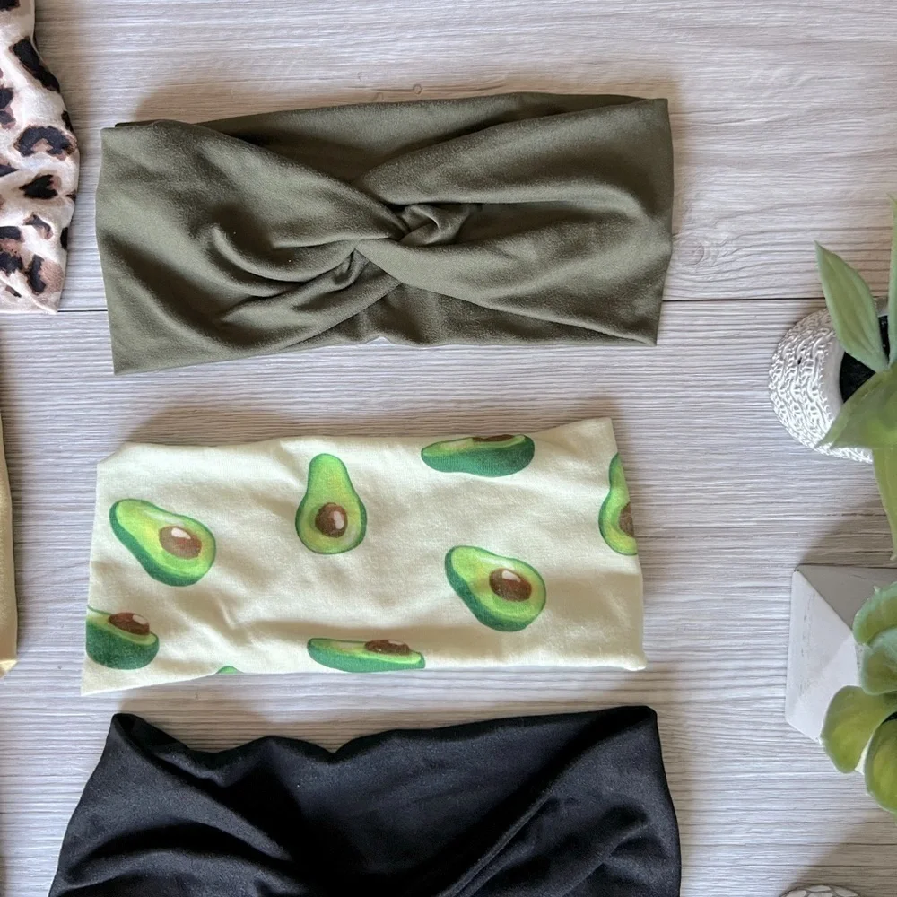 NEUTRAL headbands 8 prints colors and scrunchy EUC